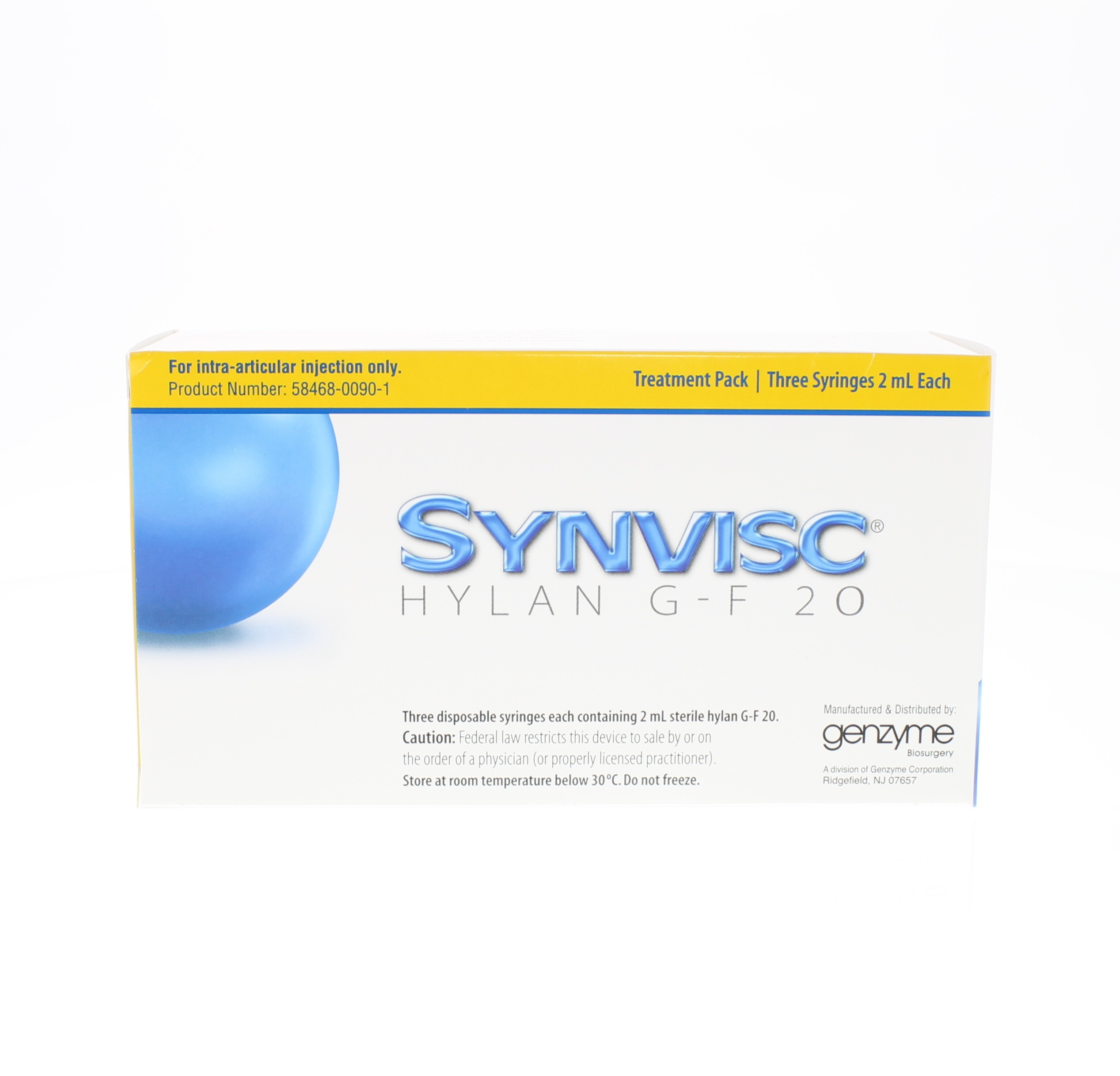 Synvisc® (Hylan G-F 20) 2ml Syringe - Kit/3